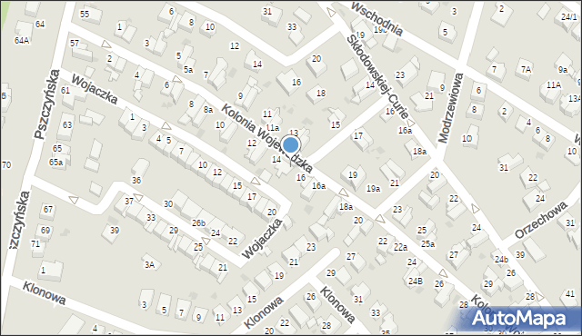 Mikołów, Kolonia Wojewódzka, 14a, mapa Mikołów