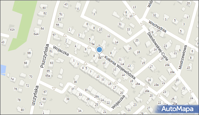 Mikołów, Kolonia Wojewódzka, 8a, mapa Mikołów