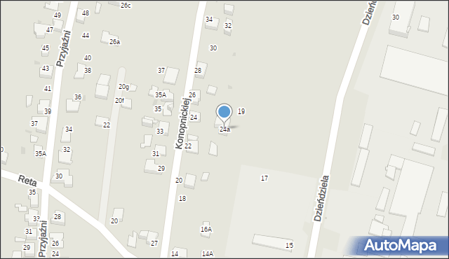 Mikołów, Konopnickiej Marii, 24a, mapa Mikołów