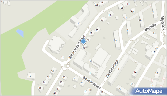 Mikołów, Konstytucji 3 Maja, 31, mapa Mikołów