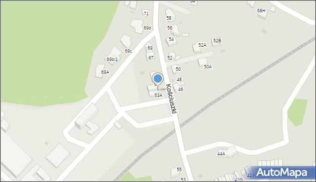 Mikołów, Kościuszki Tadeusza, gen., 63B, mapa Mikołów