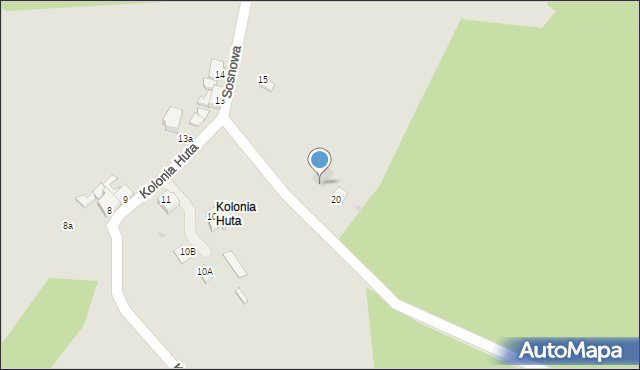 Mikołów, Kolonia Huta, 7a, mapa Mikołów