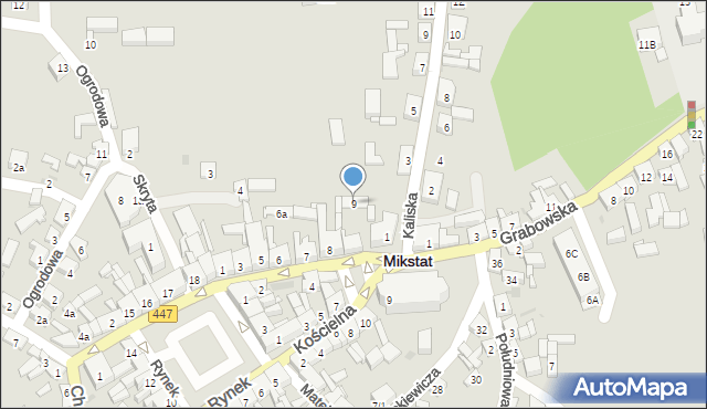 Mikstat, Kościuszki Tadeusza, gen., 9, mapa Mikstat