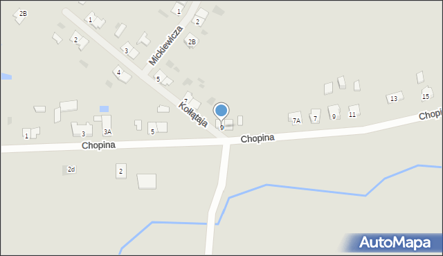 Miłakowo, Kołłątaja Hugo, 9, mapa Miłakowo