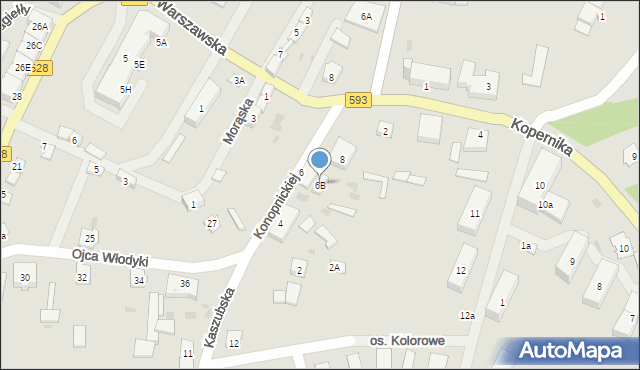 Miłakowo, Konopnickiej Marii, 6B, mapa Miłakowo