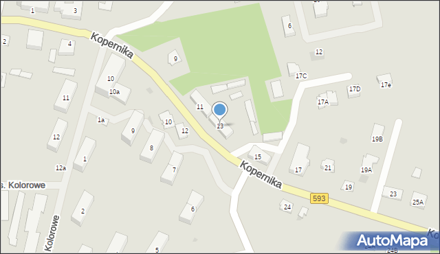 Miłakowo, Kopernika Mikołaja, 13, mapa Miłakowo