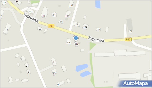 Miłakowo, Kopernika Mikołaja, 24B, mapa Miłakowo