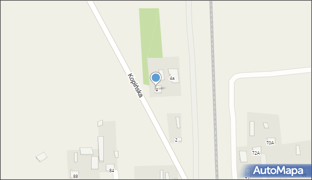 Milanów, Kopińska, 4, mapa Milanów