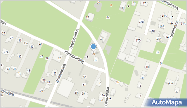 Milanówek, Konopnickiej Marii, 10, mapa Milanówek