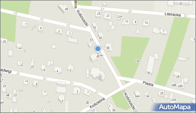 Milanówek, Kościuszki Tadeusza, gen., 41, mapa Milanówek