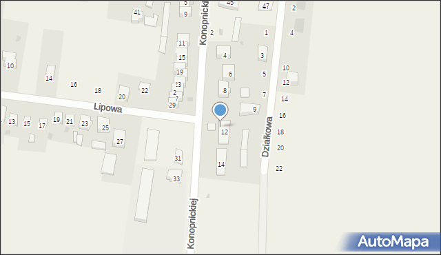 Milejów, Konopnickiej Marii, 12b, mapa Milejów