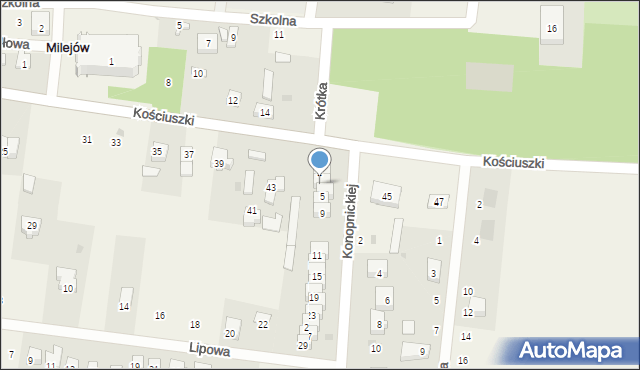 Milejów, Konopnickiej Marii, 3, mapa Milejów