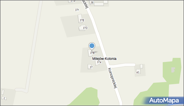 Milejów, Konopnickiej Marii, 37B, mapa Milejów
