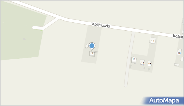 Milejów, Kościuszki Tadeusza, gen., 3, mapa Milejów