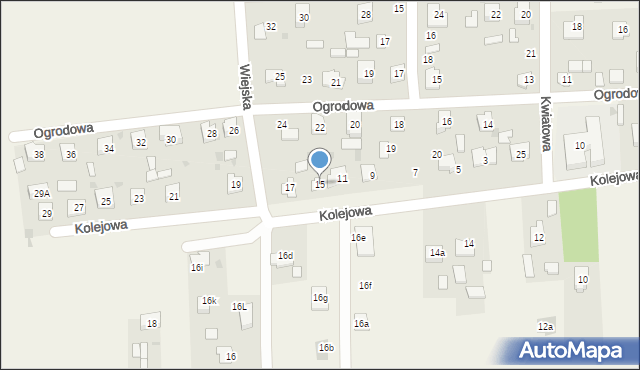 Milejów-Osada, Kolejowa, 15, mapa Milejów-Osada