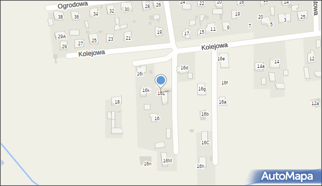 Milejów-Osada, Kolejowa, 16L, mapa Milejów-Osada