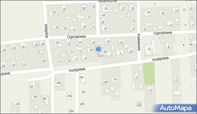 Milejów-Osada, Kolejowa, 7, mapa Milejów-Osada