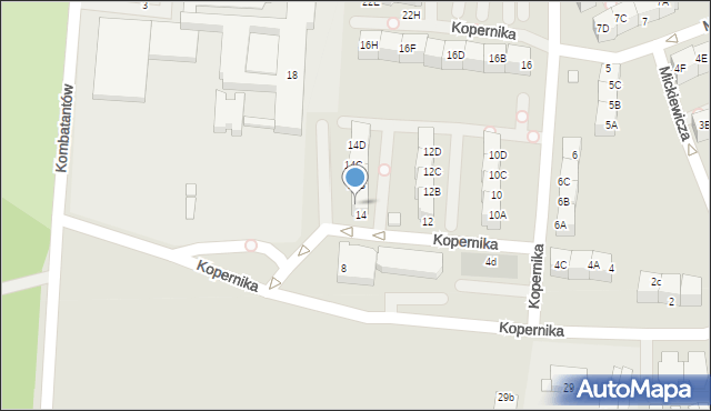 Milicz, Kopernika Mikołaja, 14A, mapa Milicz
