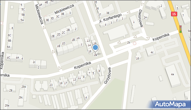 Milicz, Kopernika Mikołaja, 2aa, mapa Milicz