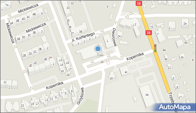 Milicz, Kopernika Mikołaja, 2ba, mapa Milicz