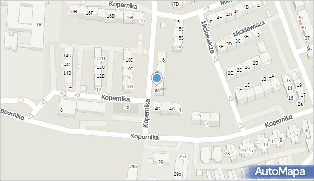 Milicz, Kopernika Mikołaja, 6A, mapa Milicz