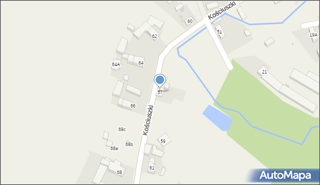 Milikowice, Kościuszki Tadeusza, gen., 57, mapa Milikowice