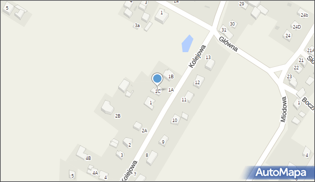 Miłoszyce, Kolejowa, 1C, mapa Miłoszyce