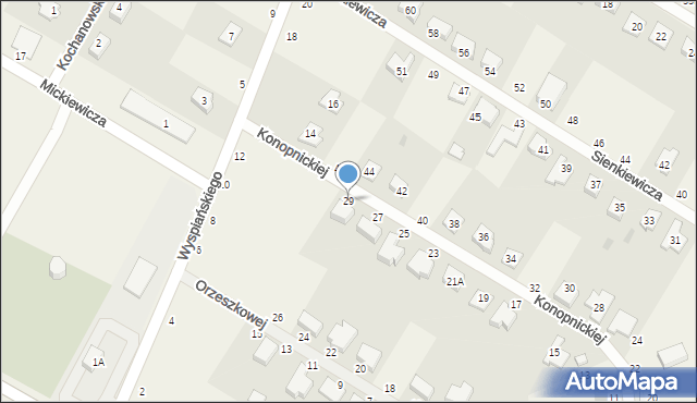 Miłoszyce, Konopnickiej Marii, 29, mapa Miłoszyce