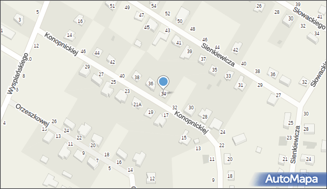 Miłoszyce, Konopnickiej Marii, 34, mapa Miłoszyce