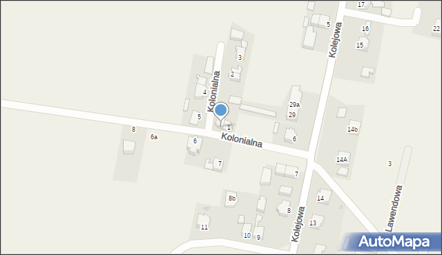 Minkowice Oławskie, Kolonialna, 1A, mapa Minkowice Oławskie