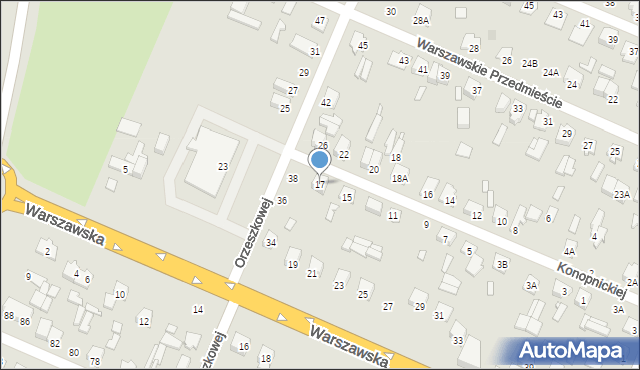 Mińsk Mazowiecki, Konopnickiej Marii, 17, mapa Mińsk Mazowiecki