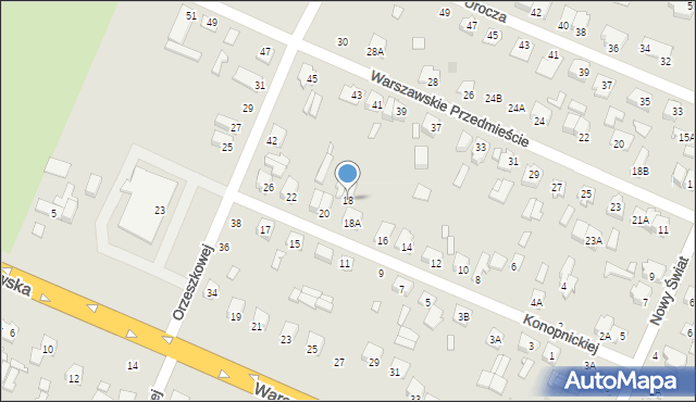 Mińsk Mazowiecki, Konopnickiej Marii, 18, mapa Mińsk Mazowiecki