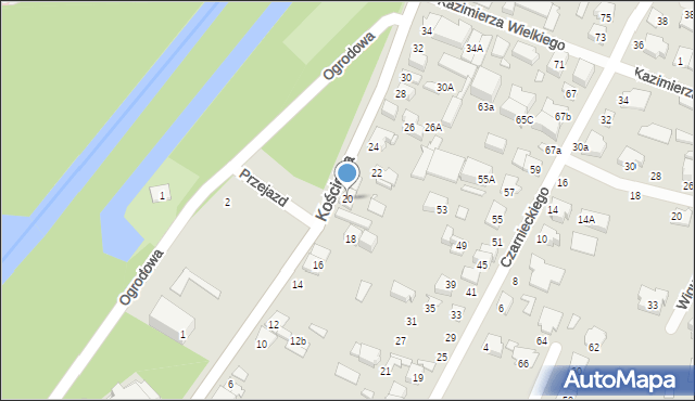 Mińsk Mazowiecki, Kościelna, 20, mapa Mińsk Mazowiecki