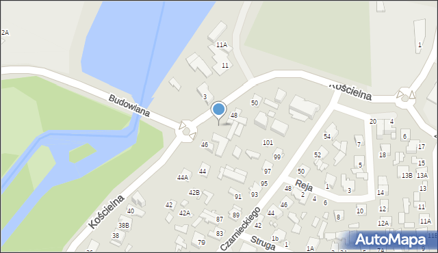 Mińsk Mazowiecki, Kościelna, 46a, mapa Mińsk Mazowiecki