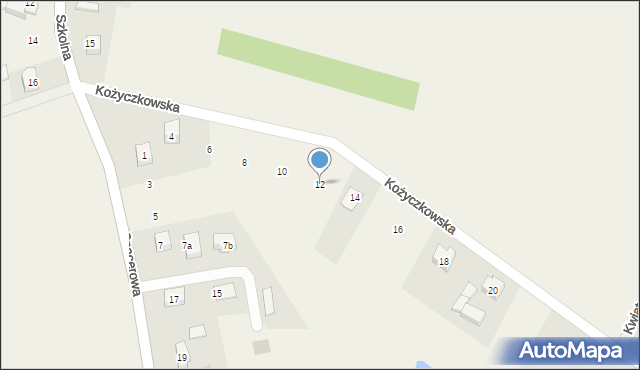 Mirachowo, Kożyczkowska, 12, mapa Mirachowo