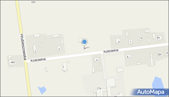 Mircze, Kościelna, 3A, mapa Mircze