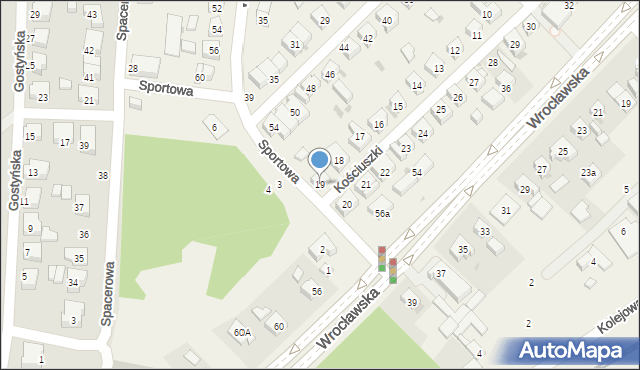 Mirków, Kościuszki Tadeusza, gen., 19, mapa Mirków