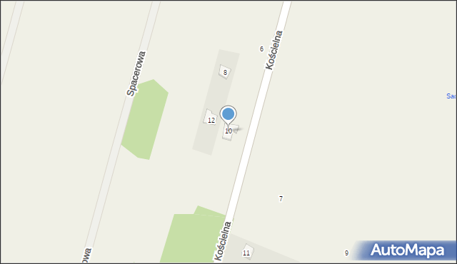 Mistów, Kościelna, 10, mapa Mistów