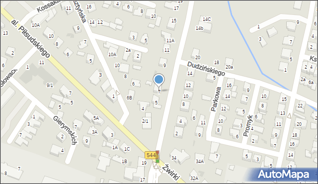 Mława, Kopernika Mikołaja, 7, mapa Mława