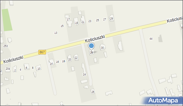 Młodów, Kościuszki Tadeusza, gen., 28, mapa Młodów