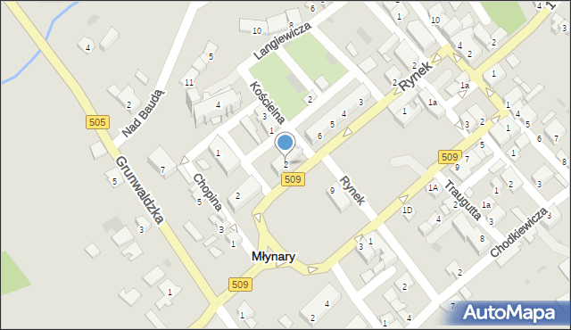 Młynary, Konopnickiej Marii, 2, mapa Młynary