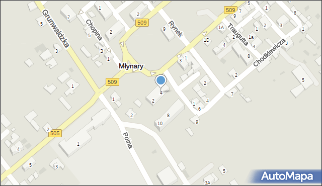 Młynary, Kopernika Mikołaja, 4, mapa Młynary