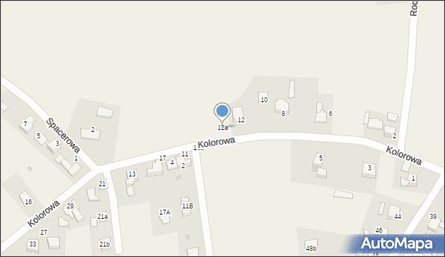 Mnich, Kolorowa, 12a, mapa Mnich