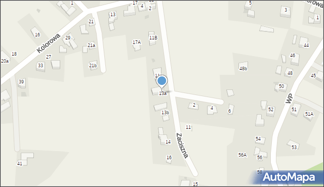 Mnich, Kolorowa, 13a, mapa Mnich