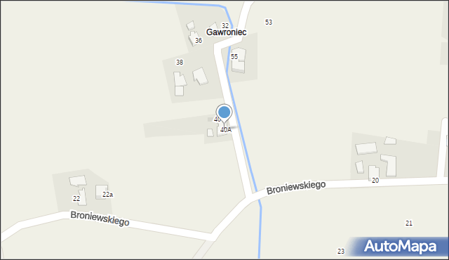 Mnich, Kolorowa, 40A, mapa Mnich