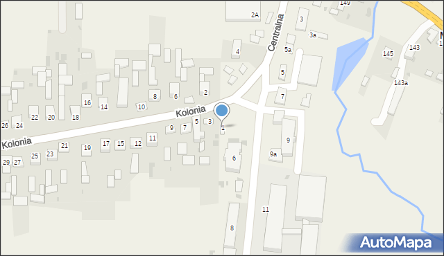 Mniów, Kolonia, 1, mapa Mniów