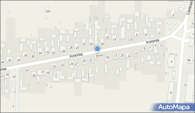 Mniów, Kolonia, 21, mapa Mniów