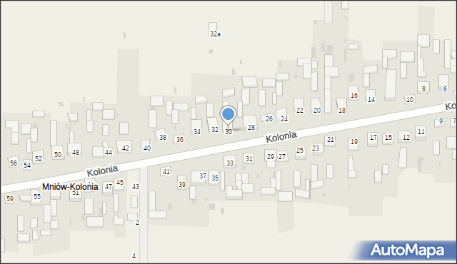 Mniów, Kolonia, 30, mapa Mniów