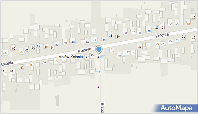 Mniów, Kolonia, 43, mapa Mniów