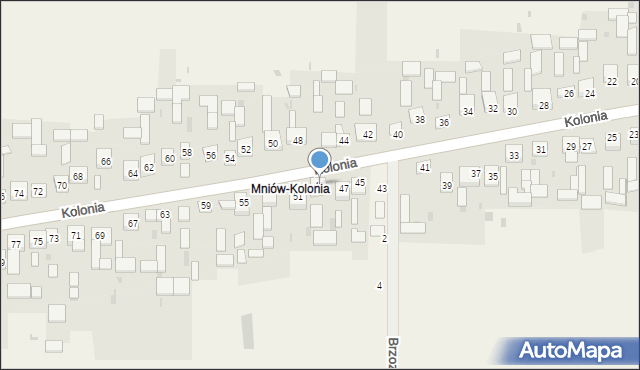 Mniów, Kolonia, 49, mapa Mniów